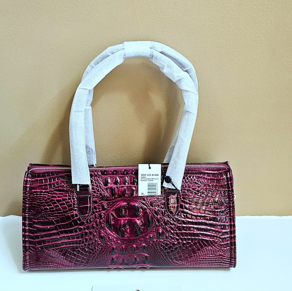NWT Brahmin CHERRY LACQUER Sophia w/Veronica Wallet - Picture 3 of 16